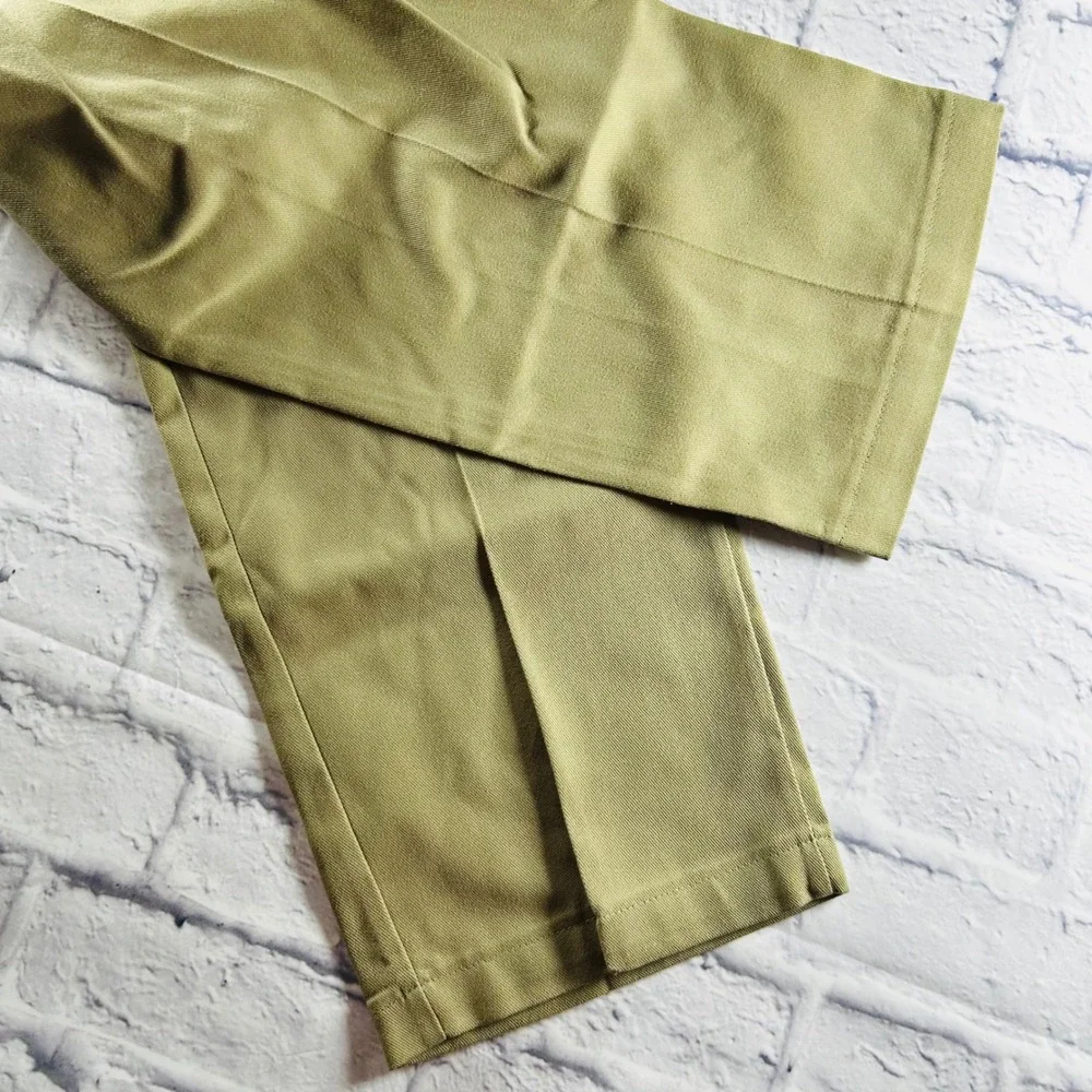 Dickies Mens Khaki Pants Tan Flat Front 4 Pocket Work Business Casual 42x32